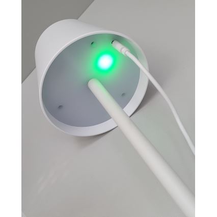 Светодиодная сенсорная настольная лампа с регулировкой яркости LED/5W/5V USB 1200 мАч белая