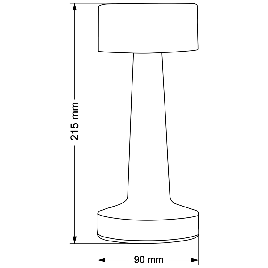 Светодиодная диммируемая сенсорная настольная лампа SIMPLY LED/5V 2700/4000/6500K 800 mAh золотая