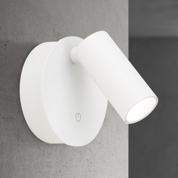 Сенсорний настінний точковий світильник LUXY, регульований за яскравістю (димований) LED/1W/5V, 2200 mAh, 2700/3000/4000K, білий