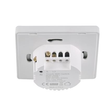 Сенсорний вимикач однополюсний SMART 800W/230V Wi-Fi Tuya