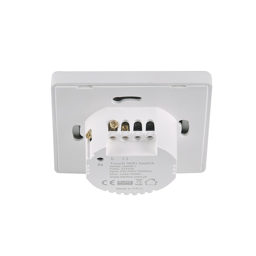 Сенсорний вимикач однополюсний SMART 800W/230V Wi-Fi Tuya