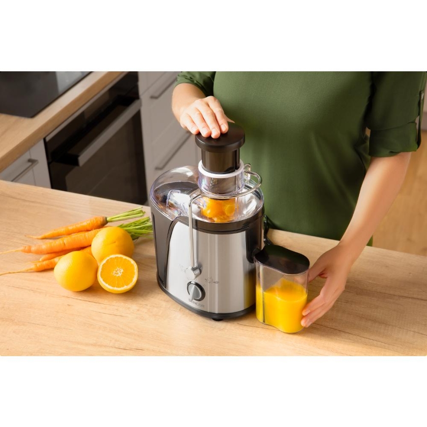 Сенкор - Соковижималка 400W/230V матовий хром/чорний