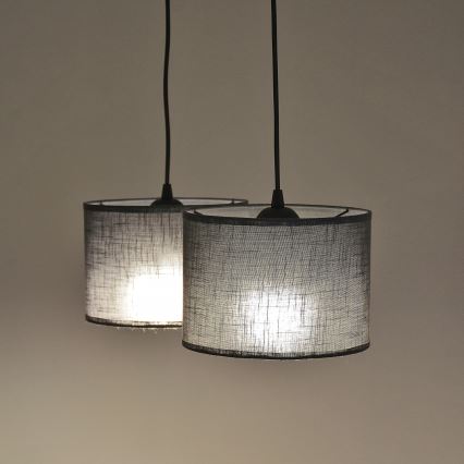 Серая люстра на тросе ALBA 2xE27/15W/230V