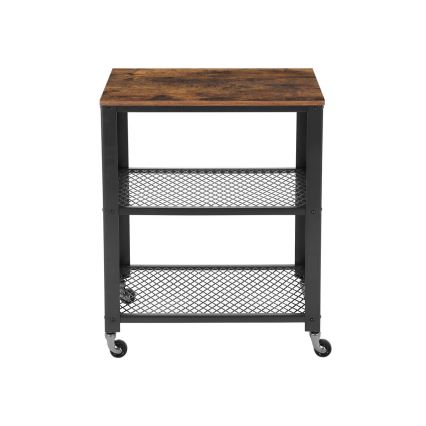 Сервировочный столик MARGE коричневый/чёрный