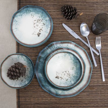 Сервіз 24 шт. синій/фарфор