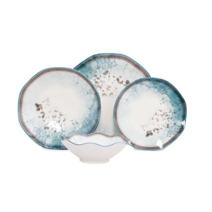 Сервіз 24 шт. синій/фарфор