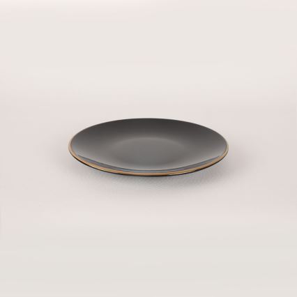 Сервіз із 44 предметів, чорний/золотий/кам'яна кераміка