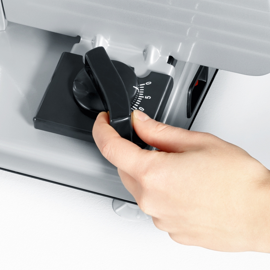 Severin AS 3915 - Электрическая ломтерезка 180 Вт/230 В нержавеющая сталь