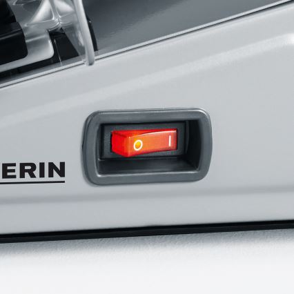 Severin AS 3915 - Електричний слайсер 180 Вт/230 В, нержавіюча сталь