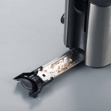 Severin AT 2515 - Тостер на 2 скибочки, 1000 Вт/230 В, нержавіюча сталь/чорний