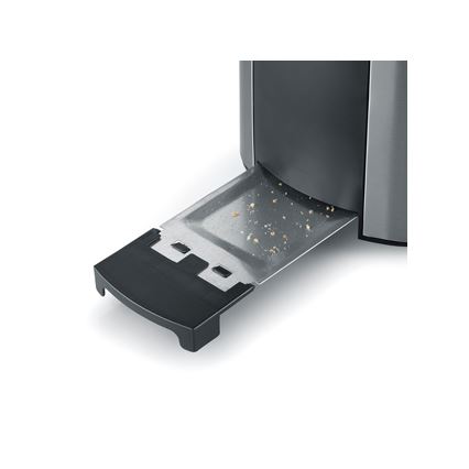 Severin AT 2589 - Тостер на 2 ломтика, 800 Вт/230 В, нержавеющая сталь/чёрный