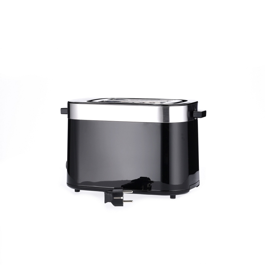 Severin AT 9264 - тостер на 2 ломтика, 800 Вт/230 В, нержавеющая сталь/чёрный