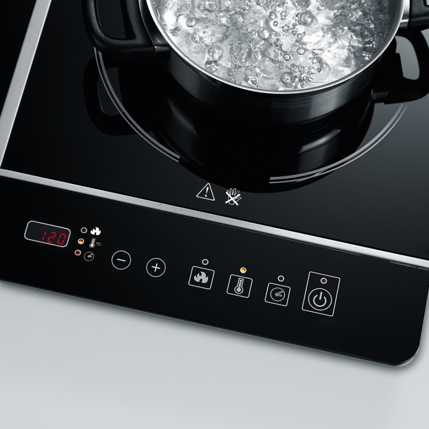 Severin DK 1031 - Индукционная настольная двухконфорочная плита 3400 Вт/230 В, чёрная