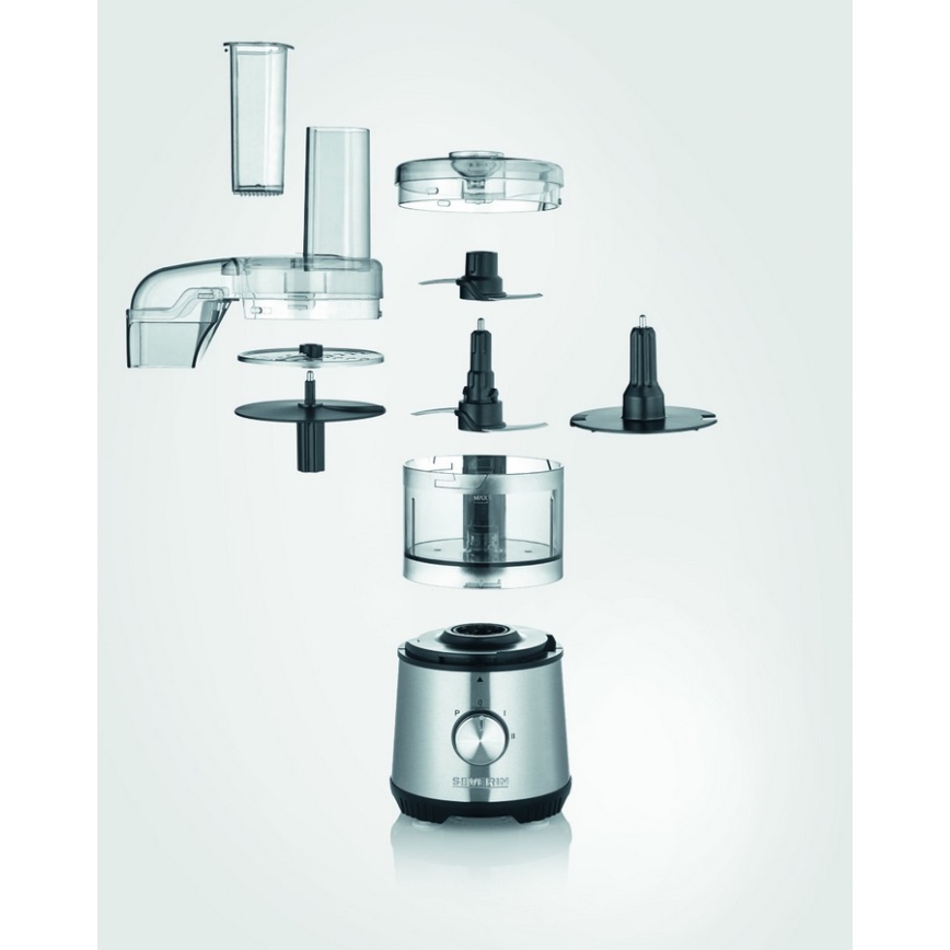 Severin KM 3865 - кухонный измельчитель продуктов 400 Вт/230 В, корпус из нержавеющей стали/чёрный