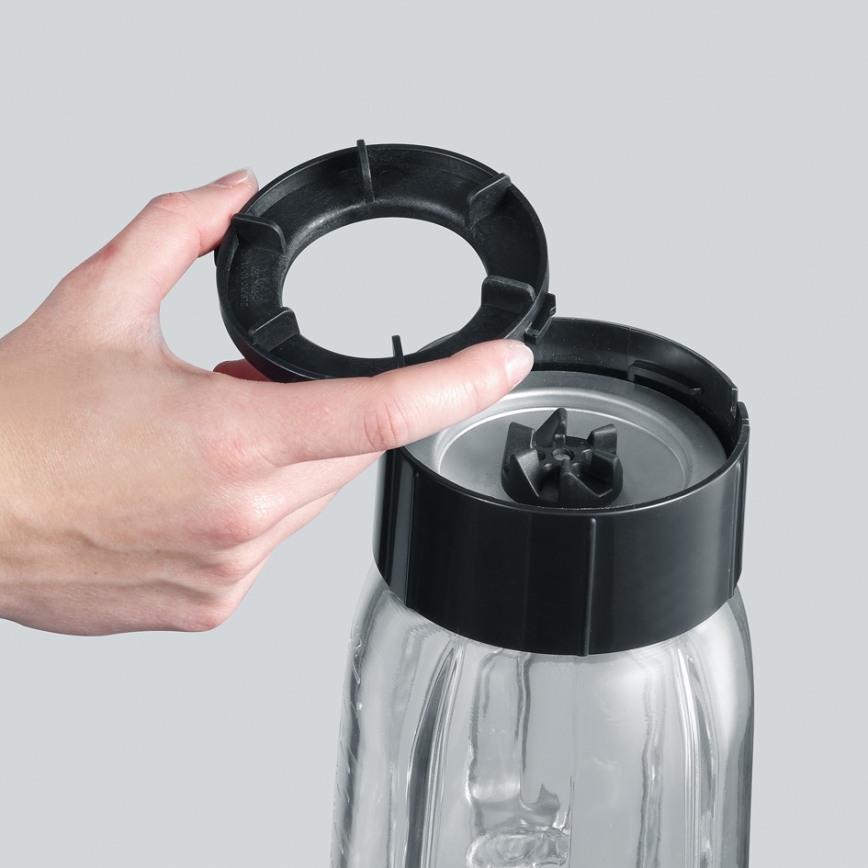 Severin SM 3737 - настільний блендер 1 л 500 Вт/230 В нержавіюча сталь/чорний