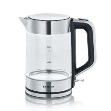 Severin WK 3420 - Электрический чайник 1,7 л 2200 Вт/230 В нержавеющая сталь/стекло