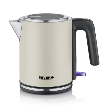Severin WK 9577 - Електрочайник швидкого закипання, 1 л, 2400 Вт/230 В, бежевий