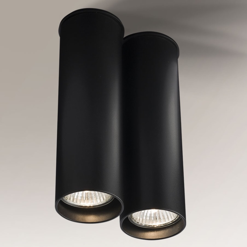 Shilo - Потолочный светильник 2xGU10/15W/230V 20 см черный