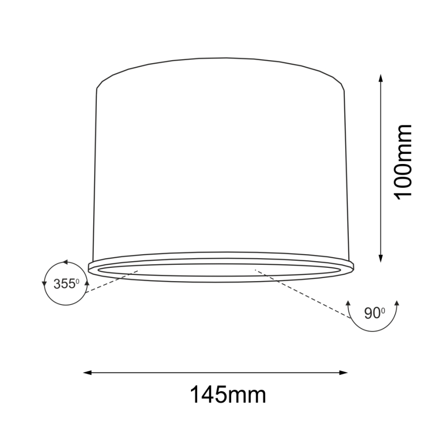 Shilo - Точковий світильник 1xGU10/15W/230V чорний