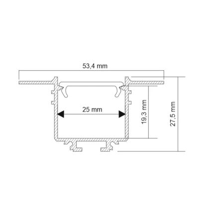 Shilo - Светодиодный встраиваемый светильник LED/32W/230V 3000K CRI 90 черный