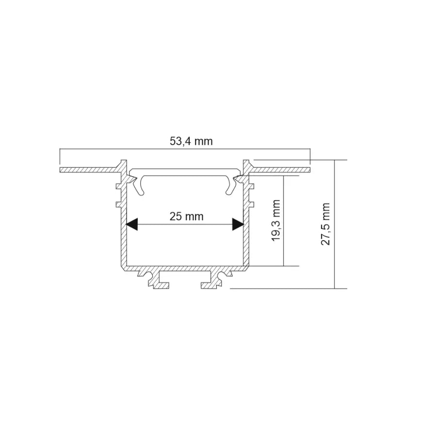 Shilo - Светодиодный встраиваемый светильник LED/32W/230V 3000K CRI 90 черный