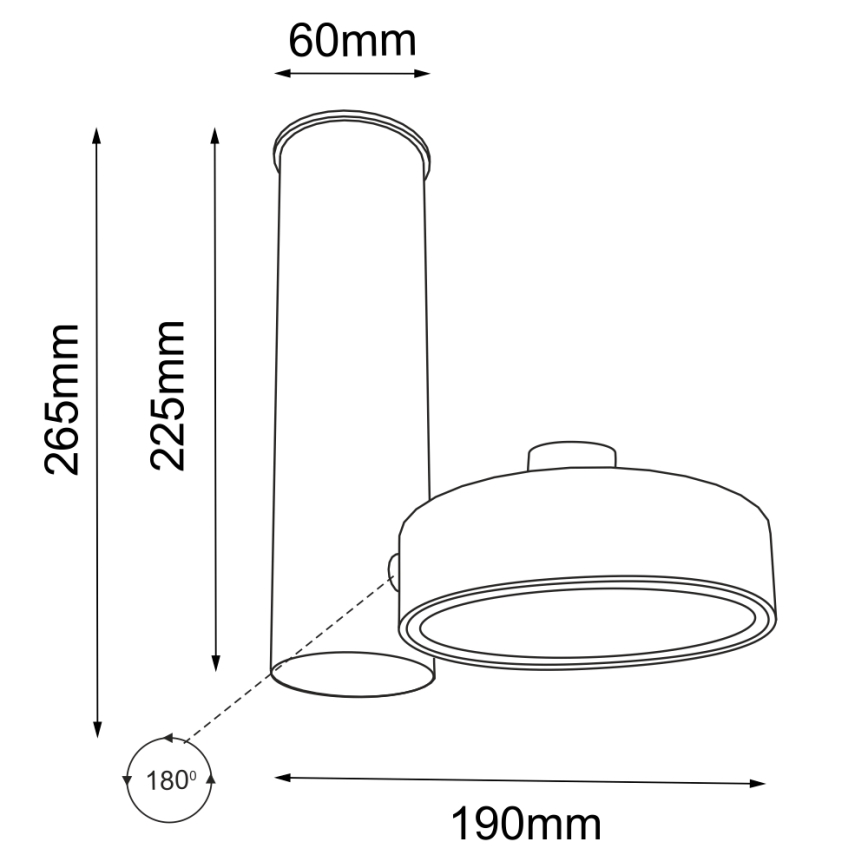 Shilo - Точковий світильник 1xGU10/15W/230V чорний