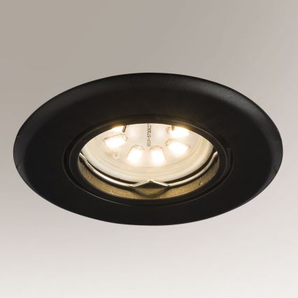 Shilo - Вбудований стельовий світильник 1xGU10/15W/230V чорний