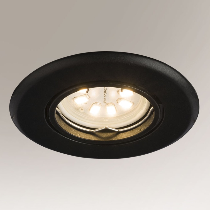 Shilo - Встраиваемый светильник 1xGU10/15W/230V черный