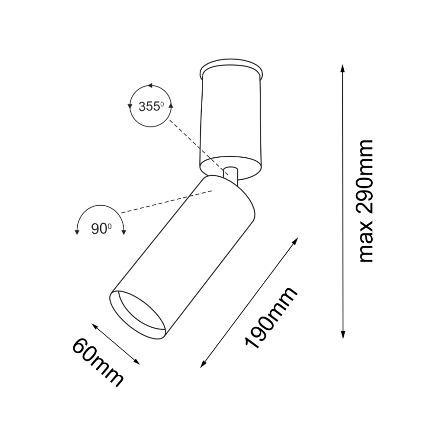 Shilo - Точковий світильник 1xGU10/15W/230V білий