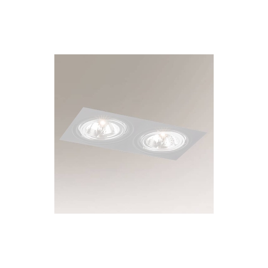 Shilo - Встраиваемый светильник 2xGU10/15W/230V белый