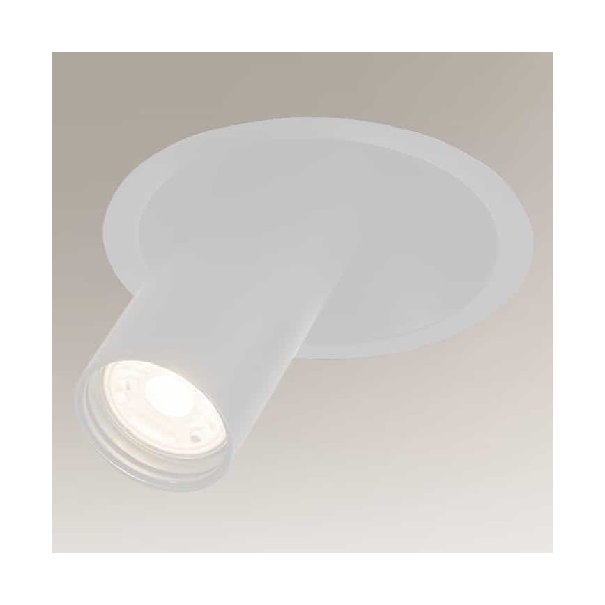 Shilo - Встроенный точечный светильник 1xGU10/MR11/15W/230V диаметр 11 см белый
