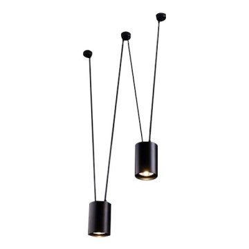 Shilo - Люстра на тросе 2xGU10/15W/230V черная