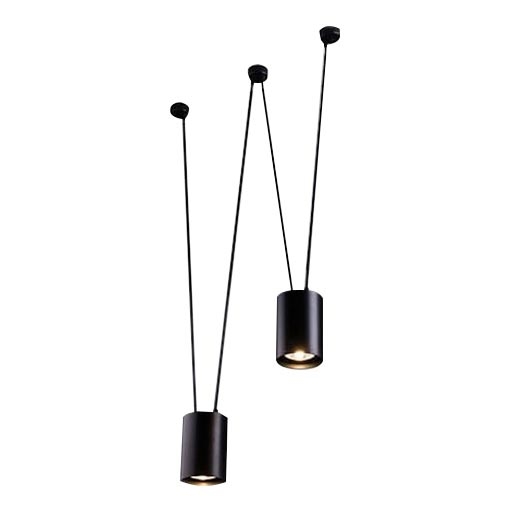 Shilo - Люстра на тросе 2xGU10/15W/230V черная