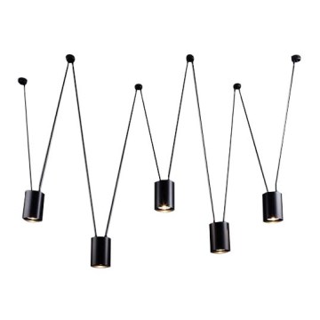 Shilo - Підвісна люстра 5xGU10/15W/230V павук чорний