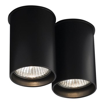 Shilo - Потолочный светильник 2xGU10/15W/230V 9 см черный
