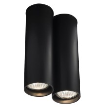 Shilo - Потолочный светильник 2xGU10/15W/230V 20 см черный