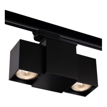 Shilo - Точечный светильник для трековой системы 2xGU10/15W/230V черный
