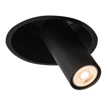 Shilo - Вбудований стельовий точковий світильник 1xGU10/15W/230V ⌀ 18,3 см чорний