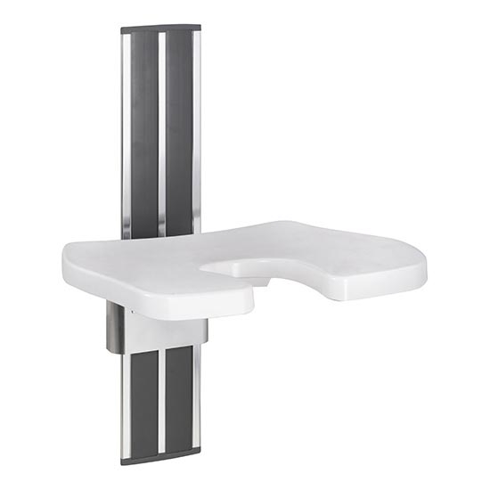 Сиденье для душа 43x67 см, серебристое/белое