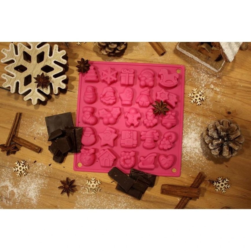 Силиконовая форма для шоколада TORO, розовая