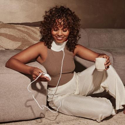 Silk’n - LED RGB терапевтична маска для шиї LED/5V 2000 mAh біла + пульт дистанційного керування