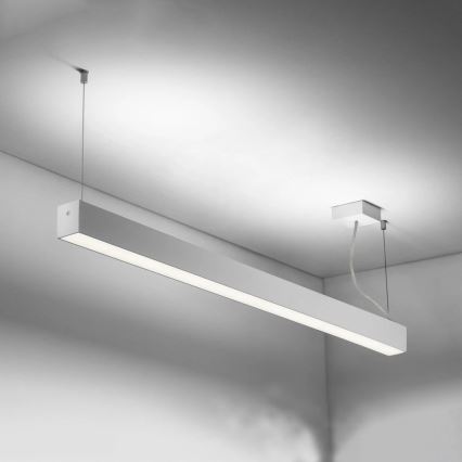 Sinclair - Стельовий LED світильник LSM LED/40W/230V 3000K/4000K/5000K 120 см срібний