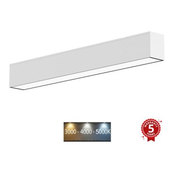 Sinclair - Стельовий LED світильник LSM LED/40W/230V 3000K/4000K/5000K 120 см срібний