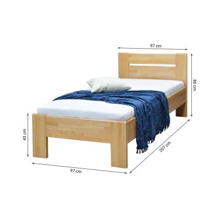 Single Bed Amber 90x200 cm Beech