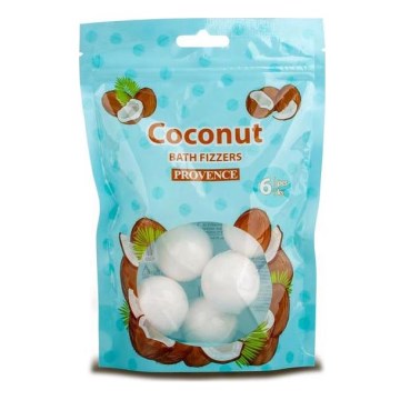 Шипучая бомба для ванны PROVENCE 6 шт кокос