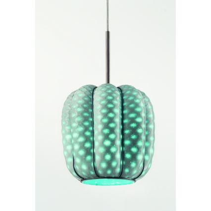 SIRU - Підвісна люстра NEST 3xE27/60W/230V помаранчевий/синій/зелений венеціанське скло