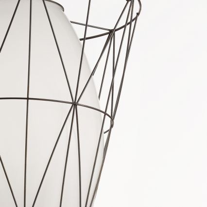 SIRU - Підвісна люстра SEGNI 1xE27/60W/230V чорний/білий венеціанське скло