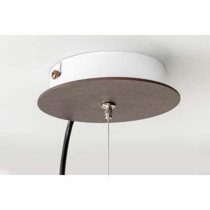 SIRU - Подвесная люстра TERRA 1xE27/60W/230V черный/прозрачный Венецианское стекло