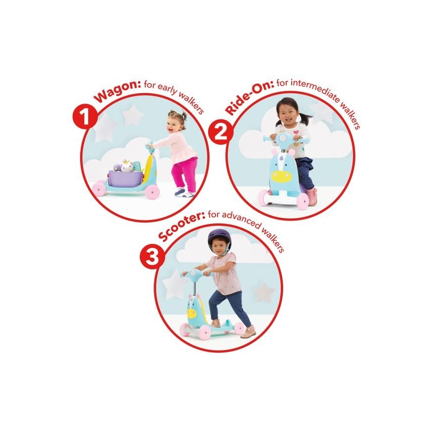Skip Hop - Біговел 3в1 ZOO єдиноріг 3xAAA