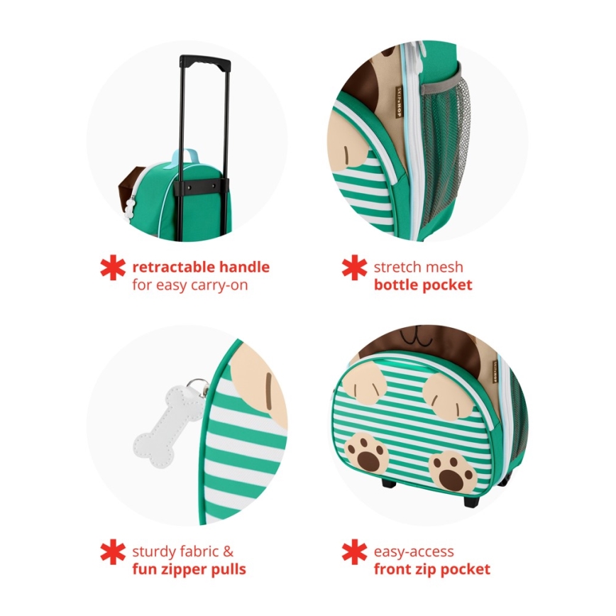 Skip Hop - Детский дорожный чемодан ZOO мопс